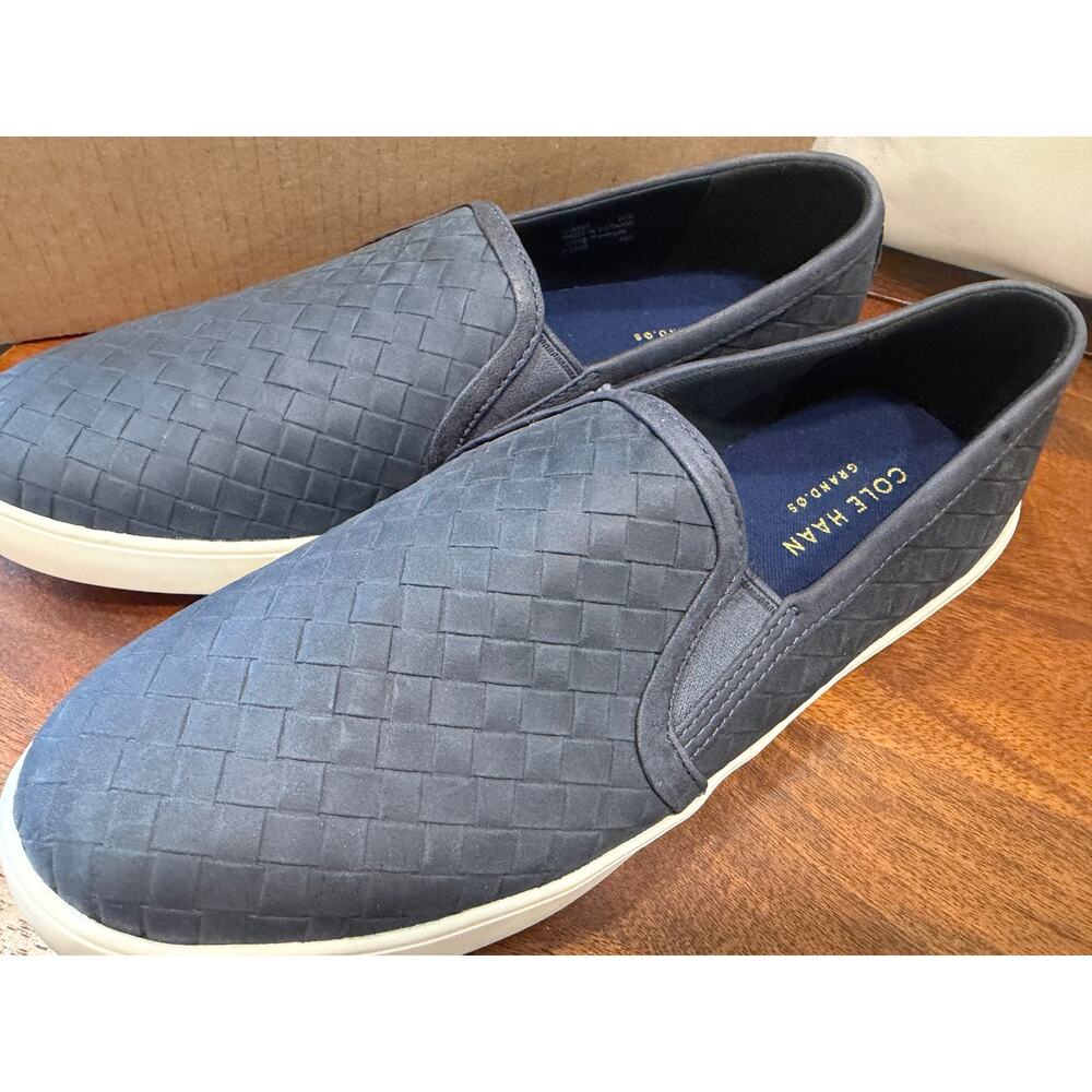 Cole Haan - Women's - Grand Crosscourt Scallop Slip-On Sneakers - 9.5 - Blue